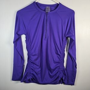 NWOT Calia By Carrie Underwood Purple Long Sleeve Quarter Zip Pullover Size S